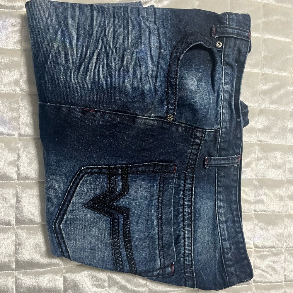 INC International Concepts Men’s 40W X 30W Dark Blue Boot Cut Jeans - Picture 5 of 10